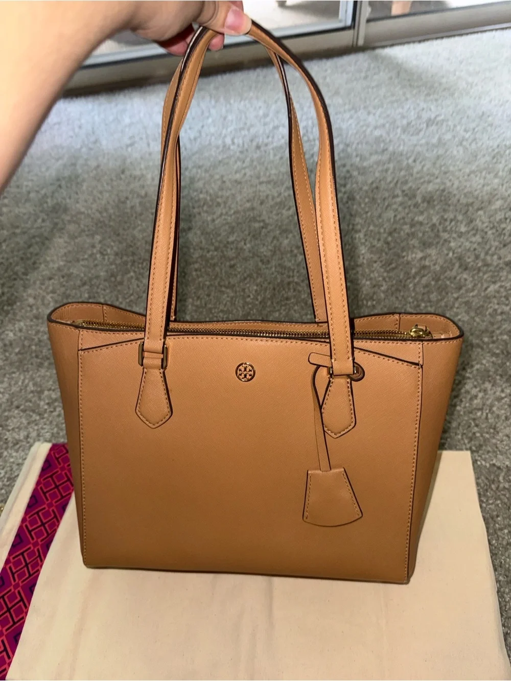 Tory Burch Tan Leather Tote Bag